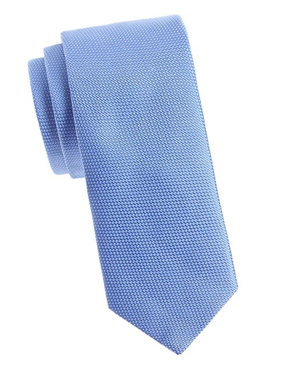 Shop Eton Micro Dot Silk Tie In Blue