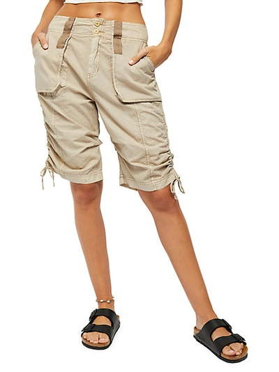 Shop Free People Cassidy Cargo Shorts In Calm Sand