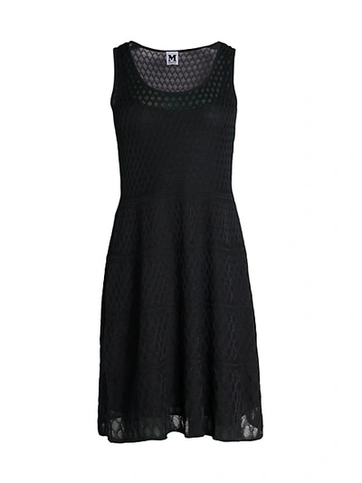 Shop M Missoni Abito Mesh Sleeveless A-line Dress In Black