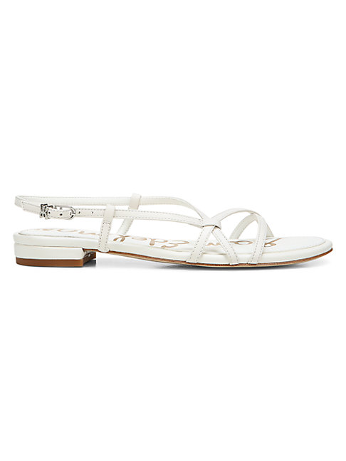 white strappy sandals