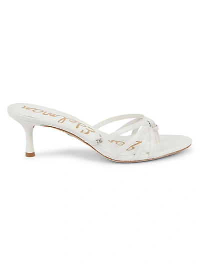 Shop Sam Edelman Jedda Leather Slide Sandals In White