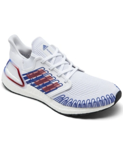 Shop Adidas Originals Adidas Men's Ultraboost 20 Running Sneakers From Finish Line In Feather White
