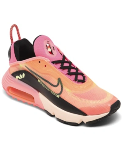 Shop Nike Women's Air Max 2090 Casual Sneakers From Finish Line In Barley Volt, Black