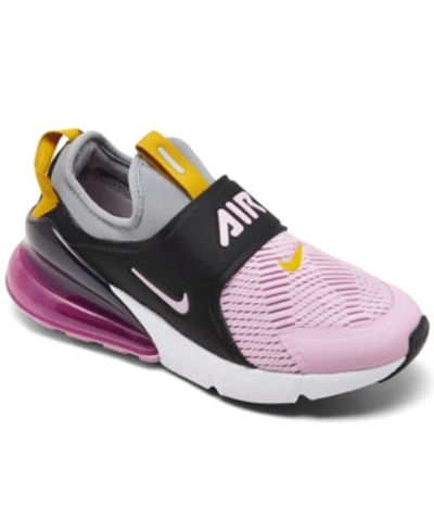 Shop Nike Big Girls Air Max 270 Extreme Casual Sneakers From Finish Line In Pink, Black