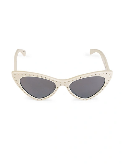 Shop Moschino 52mm Studded Cat Eye Sunglasses In Red