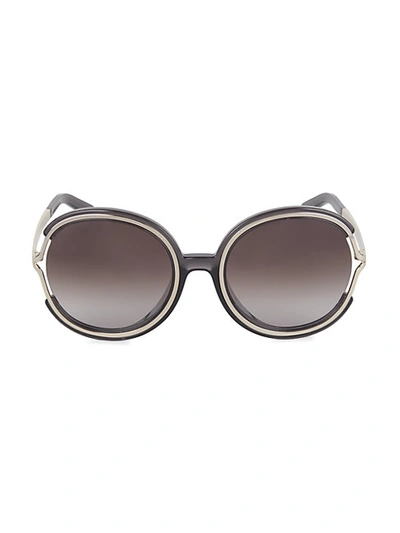 Shop Chloé 52mm Round Sunglasses In Medium Grey
