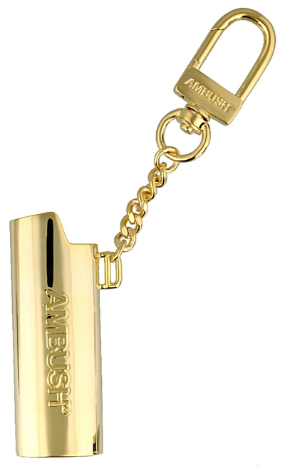 Shop Ambush Lighter Case Logo Chain Key Ring In Giallo