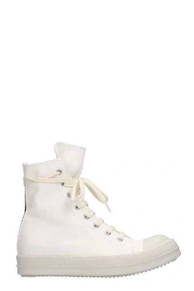 Shop Drkshdw Sneaks Sneakers In White Canvas In Bianco