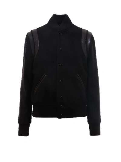 Shop Saint Laurent Teddy Jacket In Nero