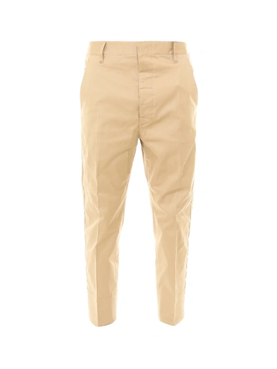 Shop Dsquared2 Brad Fit Trousers In Beige