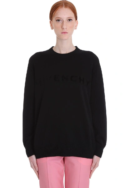 Shop Givenchy Knitwear In Black Wool In Nero