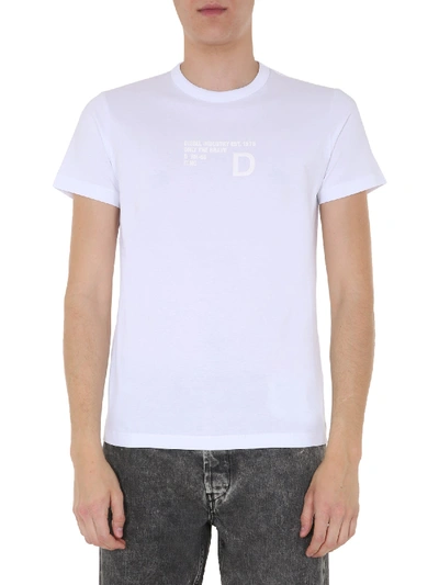 Shop Diesel T-diego-s5 T-shirt In Bianco