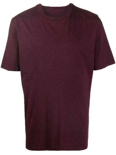 Shop Maison Margiela Cotton Crewneck T-shirt In Red