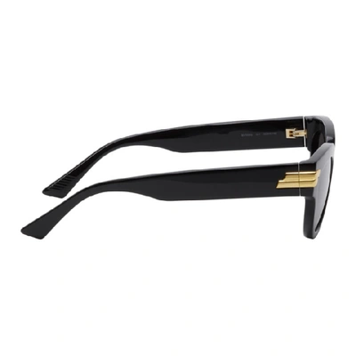 Shop Bottega Veneta Black Cat-eye Sunglasses In 001 Black