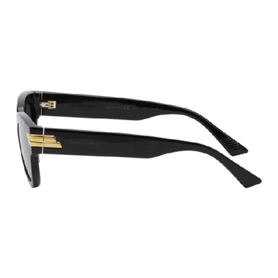 Shop Bottega Veneta Black Cat-eye Sunglasses In 001 Black