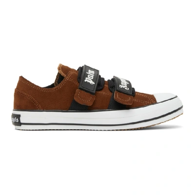 Shop Palm Angels Brown Vulcanized Sneakers