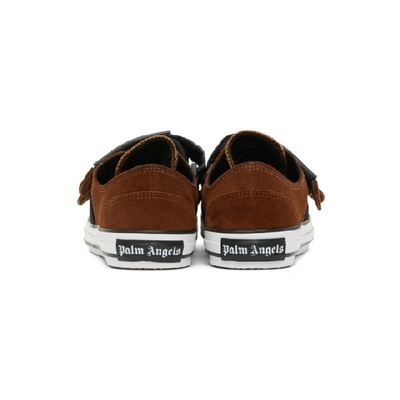 Shop Palm Angels Brown Vulcanized Sneakers