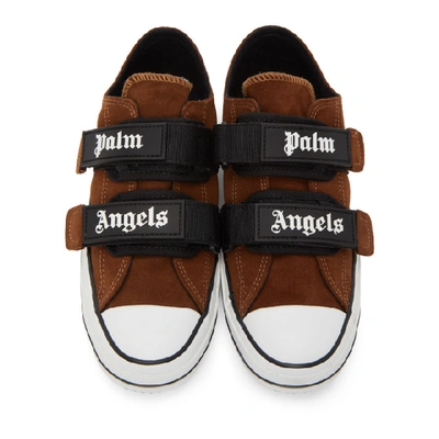 Shop Palm Angels Brown Vulcanized Sneakers