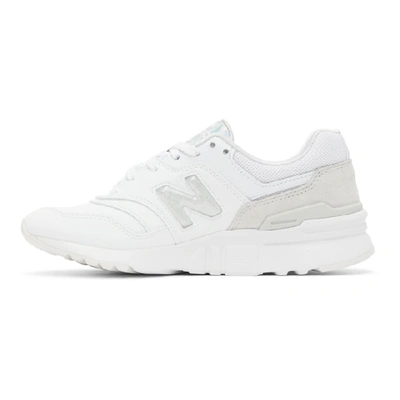 Shop New Balance White Iridescent 997h Sneakers