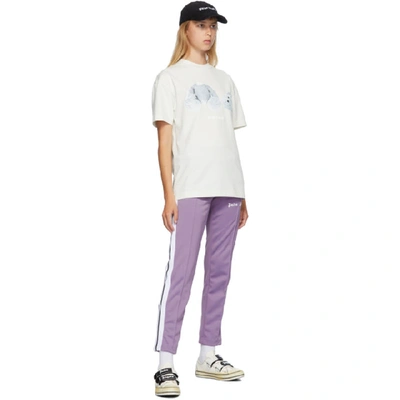 Shop Palm Angels Purple Classic Track Pants In Lilac/white