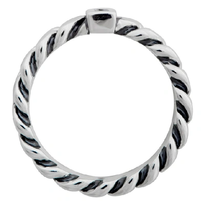 Shop Tom Wood Silver Chain Ring Slim Spinel Ring