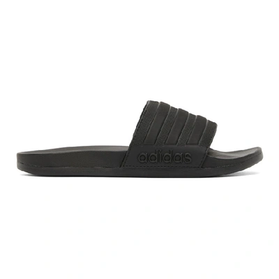 Shop Adidas Originals Black Adilette Comfort Slides In Blk