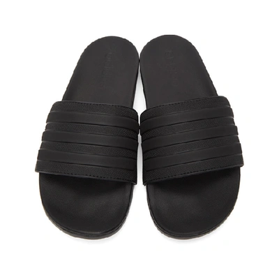 Shop Adidas Originals Black Adilette Comfort Slides In Blk