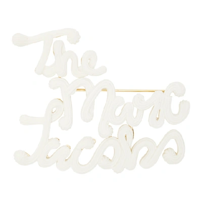 Shop Marc Jacobs Off-white The Icing Brooch In 100 White