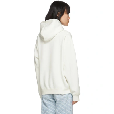 Shop Alexander Wang Off-white Money Logo Hoodie In 104 Soft Wh
