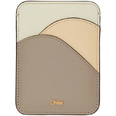Shop Chloé Chloe Grey Walden Card Holder In 089 Pasgrey
