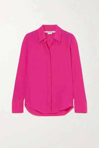 STELLA McCARTNEY ローズピンク 長袖シャツ　シルク STELLA McCARTNEY ローズピンク 長袖シャツシルク