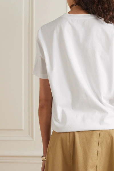 Shop Stella Mccartney + Net Sustain Printed Organic Cotton-jersey T-shirt In White