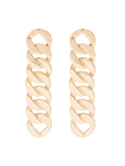 Shop Saskia Diez Gold-plated Grand Chain Earrings
