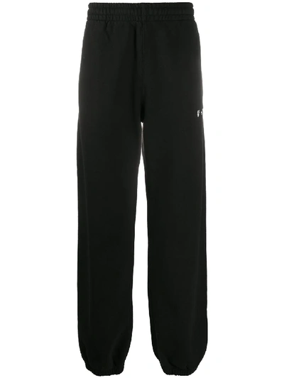 Shop Off-white Straight-leg Track Pants In Black