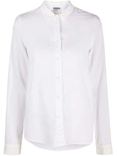 Shop Kristensen Du Nord Plain Fitted Shirt In White