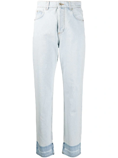 Shop Loewe Straight-leg Cropped Denim Jeans In Blue