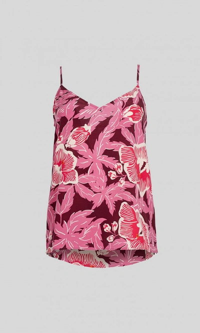 Shop Equipment Layla Silk Cami In Red Violet Multi