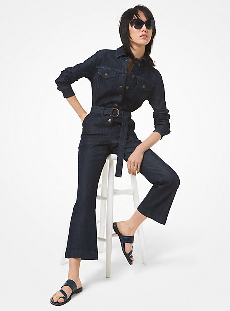 michael kors denim jumpsuit