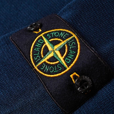 Shop Stone Island Knit In Blue