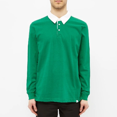 Shop Norse Projects Ruben Rugby Shirt In Green