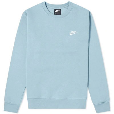 Shop Nike Club Crew Sweat In Blue