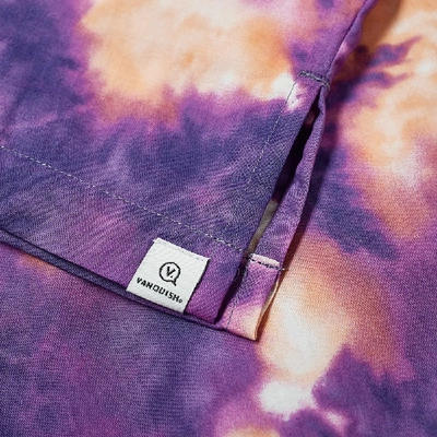 Shop Vanquish Tie-dye Open Collar Shirt In Purple