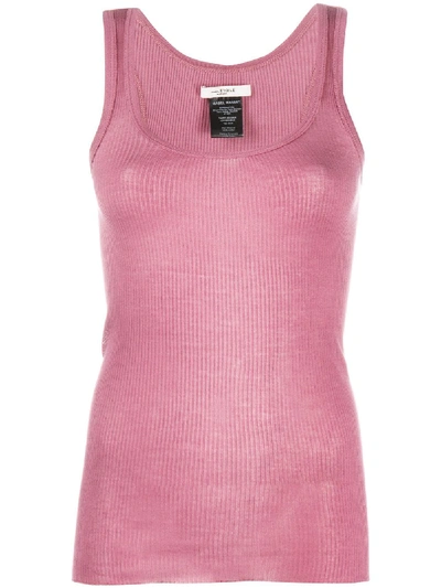 Shop Isabel Marant Étoile Ribbed Tank Top In Pink
