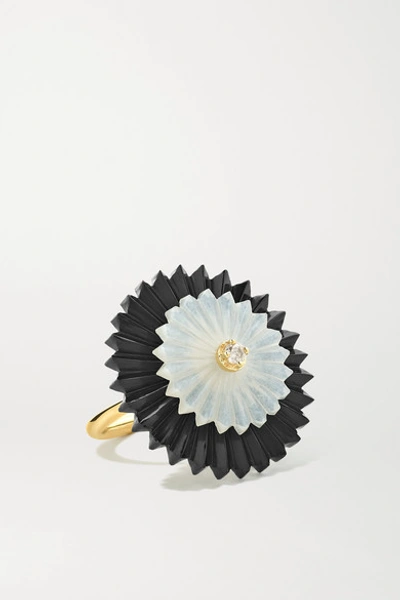 Shop Alice Cicolini Summer Snow 9-karat Gold Multi-stone Ring