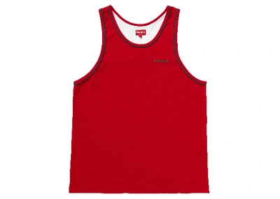 Pre-owned Supreme  Piping Tank Top Red