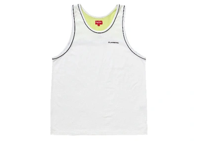 Pre-owned Supreme  Piping Tank Top White