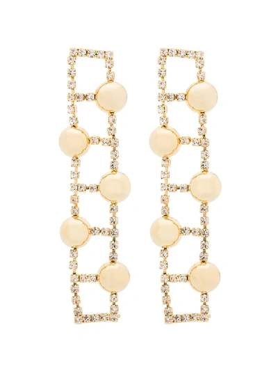 Shop Rosantica Gold-tone Crystal-embellished Earrings