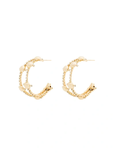 Shop Rosantica Gold-tone Crystal Hoop Earrings