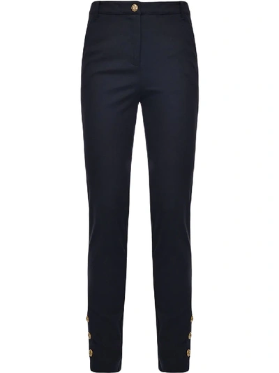 Shop Pinko Skinny High-waist Trousers In Blue
