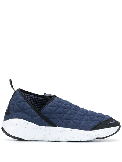 Shop Nike Moc 3 Quilted-effect Sneakers In Blue